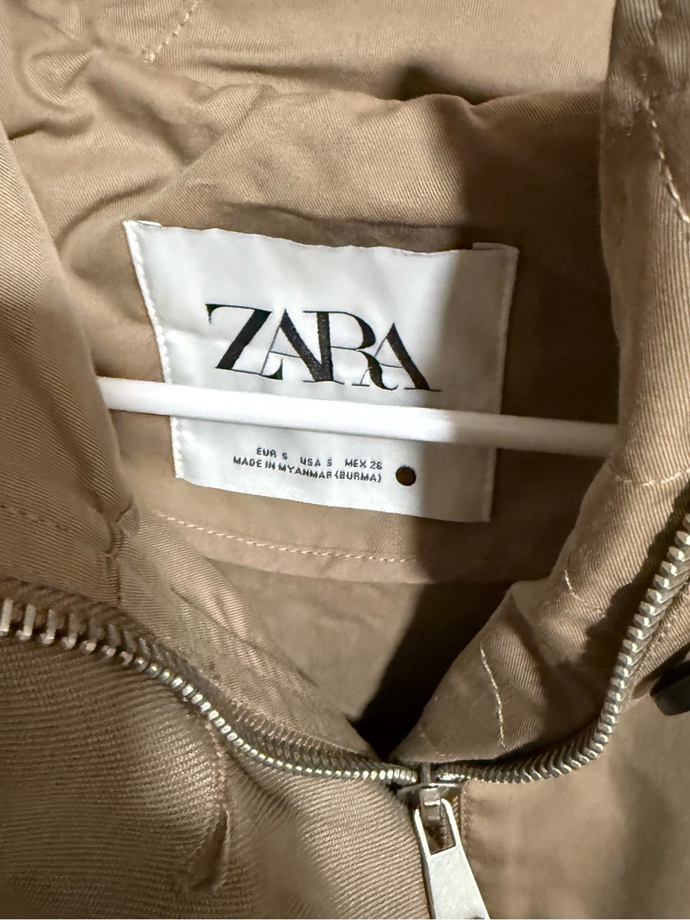 Zara Cropped Trench Coat Size Small - Picture 3 of 4